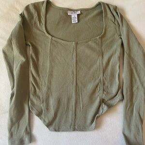 Just Polly Green Corset Top